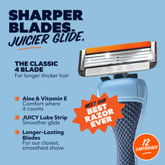 Dollar Shave Club cartridge mounted on handle for easy use