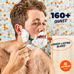 Dollar Shave Club JUICY lubricant strip detail for smoother glide