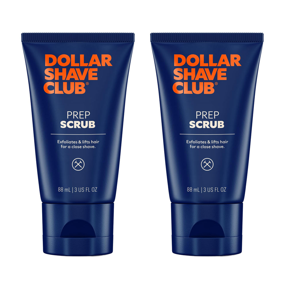 Dollar Shave Club front packaging showing two 3 oz tubes and clear benefits