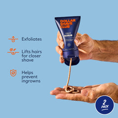 Dollar Shave Club texture close-up showing scrub particles for exfoliation
