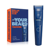 Dollar Shave Club trimmer front view showing compact design and versatile control