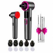 Domelisq front view of pore vacuum showing compact purple body and ergonomic grip benefit