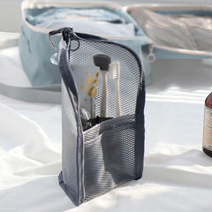 DomesticEdge detail of smooth zipper and carry handle for easy opening and transport