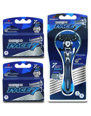 DORCO Pace 7 front packaging showing value pack and contents benefit convenience