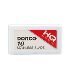 DORCO ST301 blade installed in safety razor demonstrating precise fit and control