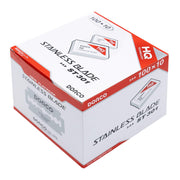 DORCO ST301 front packaging showing bulk 1000 blades and organized case for long supply
