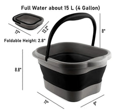 DoroSun folded flat collapsible foot tub for compact storage benefit