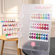 Double Rhythm front packaging showing full 28-piece kit and color range for versatile manicures