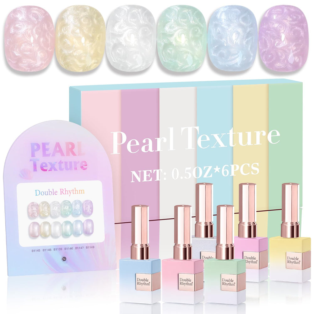 Double Rhythm front packaging showing six bottles and pearl finishes for coordinated looks