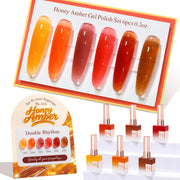 Double Rhythm front packaging showing six full 15ml bottles for versatile manicures
