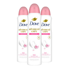 Dove spray bottle front packaging showing product and benefit of soft skin