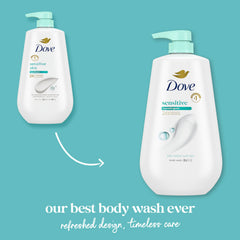Creamy foam texture from Dove sensitive body wash showing gentle lather
