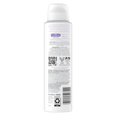 Dove coconut & vanilla back label with usage and ingredient information