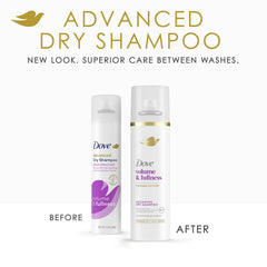 Dove advanced dry shampoo can texture and spray nozzle benefit