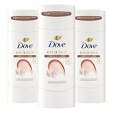 Dove even tone front packaging showing three 2.6oz sticks and clear benefit