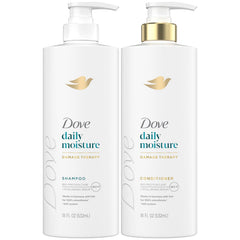Dove front packaging showing both bottles and benefits