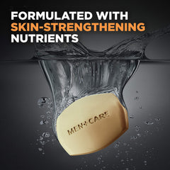 Dove Men+Care creating lather in hand to show easy foaming
