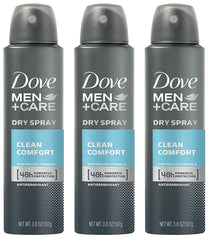 Dove Men + Care front packaging showing clean comfort and benefits