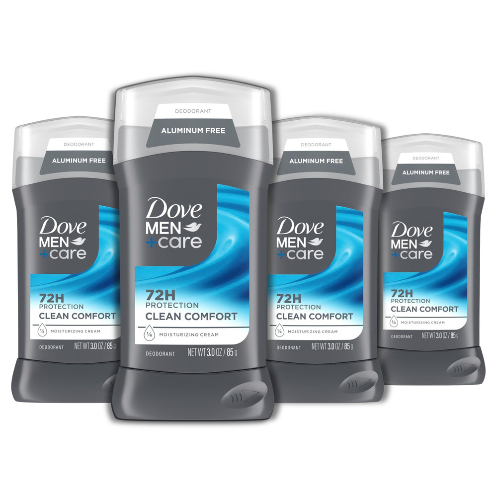 DOVE MEN + CARE front packaging showing clean comfort and benefits