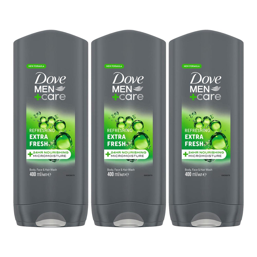 Dove Men+Care front pack showing clean design and fast selection benefit