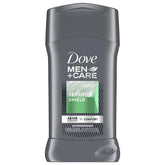 Dove Men+Care Sensitive Shield stick front view showing label and size, gentle protection