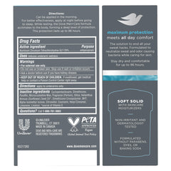 Dove Men+Care stick open showing smooth glide for easy application benefit