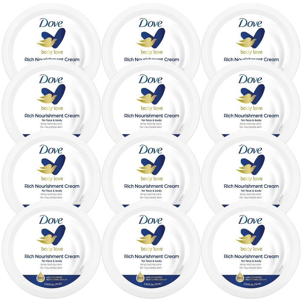 Dove front packaging compact jar showing label and travel-friendly hydration