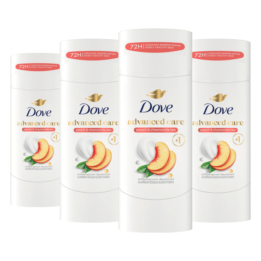 Dove Peach & Chamomile front packaging showing scent and benefits