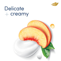 Dove Peach & Chamomile ingredients label showing Pro Ceramide Technology benefit