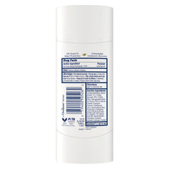 Dove Peach & Chamomile antiperspirant stick open demonstrating easy application