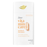 Dove Peaches & Shea Butter front packaging showing product benefits