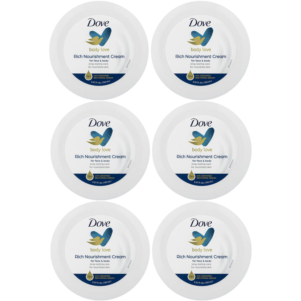 Dove jar front view showing label and compact travel-friendly design, fast hydration benefit