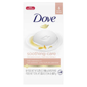 Dove beauty bar front packaging showing product and calming calendula benefits