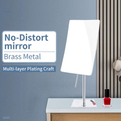 DOWRY mirror tilted to show swivel handle for precise angle control