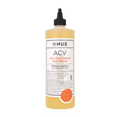 dpHUE front bottle shot showing 16 oz ACV hair rinse for convenient use