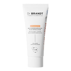 Dr. Brandt front tube showing product packaging and clear branding benefit clarity
