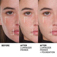 Dr. Brandt primer texture swipe on skin highlighting silky, blendable finish