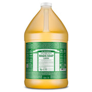 Dr. Bronner's gallon front label showing product name and refill benefit