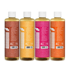 Dr. Bronner's Citrus bottle label close-up highlighting organic ingredients benefit