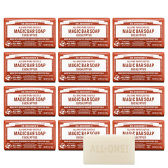 Dr. Bronner's eucalyptus bar front packaging showing recycled wrapper and brand