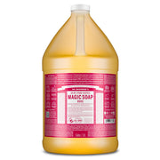 Dr. Bronner's rose 1-gallon front label showing product and scent for refill convenience
