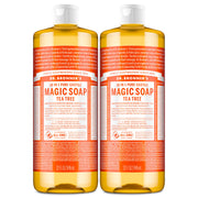 Dr. Bronner's front packaging showing 32 oz bottle and brand benefits