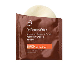 Dr Dennis Gross front packaging shot showing single-use retinol pads and benefit of precise dosing