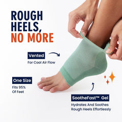 Dr. Frederick's open-toe sock detail showing breathable comfort advantage