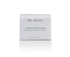 Dr. Grace ingredient label highlighting peptides ceramides and antioxidants benefit