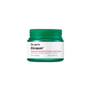 Dr.Jart+ Cicapair cooling gel front jar showing compact travel packaging and soothing benefit