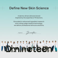 Dr.nineteen dual bottle scale comparison showing 15ml x2 compact travel-friendly benefit