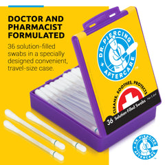Dr. Piercing Aftercare swab tip close‑up showing saturated foam for targeted cleansing