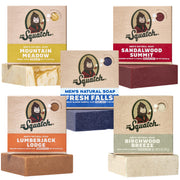 Dr. Squatch front packaging showing five-scent variety and gift-ready presentation