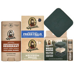 Dr. Squatch Bricc House travel pack front view showing compact kit convenience